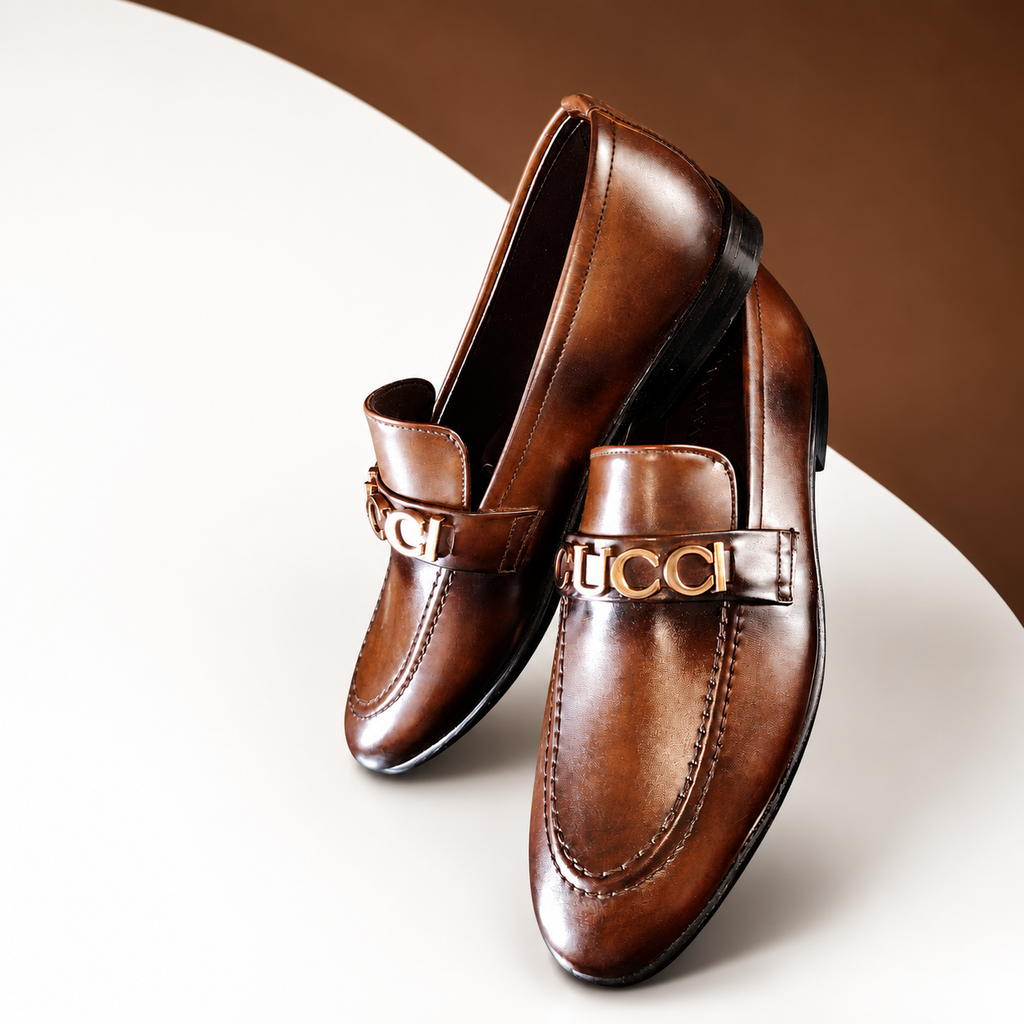 HI Collections – Monarch Brown Leather Loafers