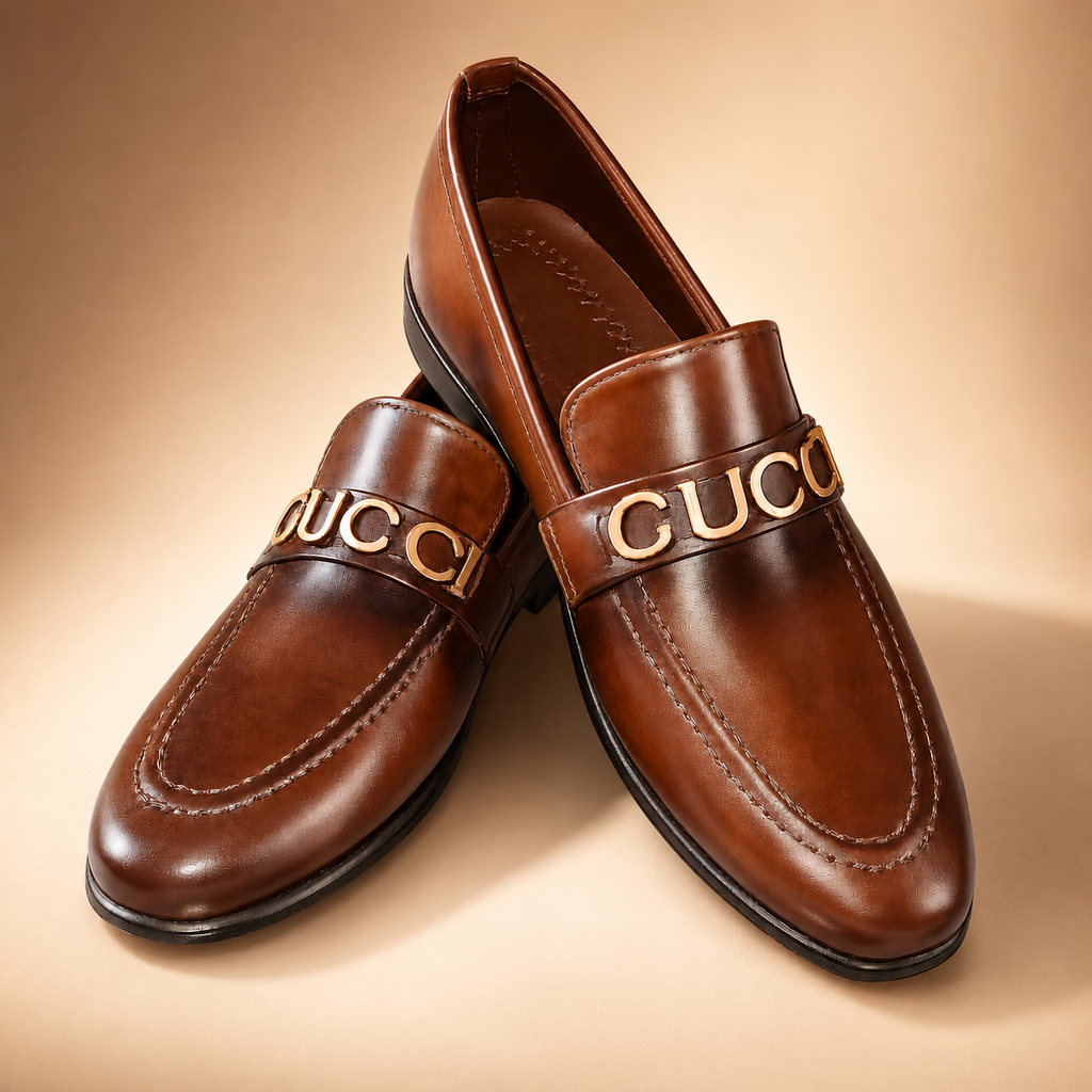 HI Collections – Monarch Brown Leather Loafers