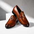 HI Collections Premium Brown Crest Loafers