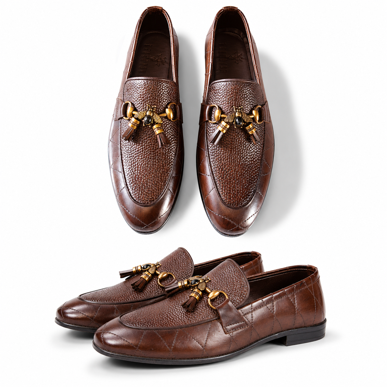 HI Collections Premium Brown Tassel Loafers