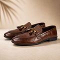 HI Collections Premium Brown Tassel Loafers